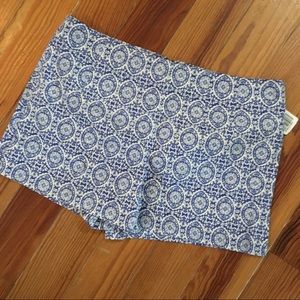 Forever21 NWT Blue Pattern Shorts Cotton